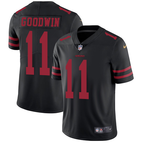 San Francisco 49ers Limited Black Men #11 Marquise Goodwin Alternate NFL Jersey Vapor Untouchable